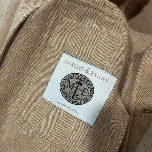 Men's Beige Belted Field Jacket - Picture 6 of 10